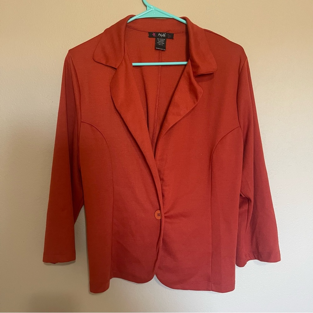 Elegant Women's Blazer in Vibrant Orange